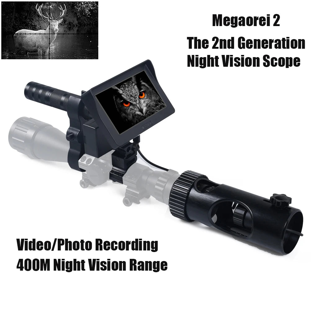 Hunting Night Vision IR Optics Riflescope Camera with 850nm Infrared LED Display