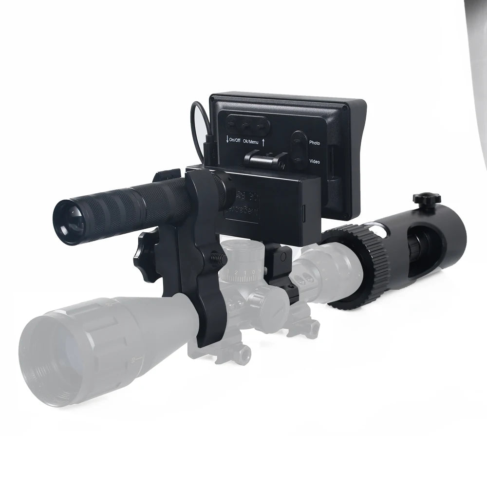 Hunting Night Vision IR Optics Riflescope Camera with 850nm Infrared LED Display