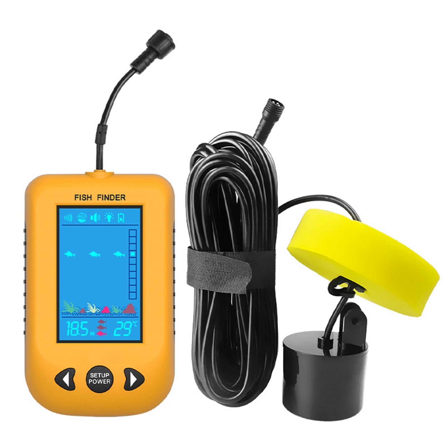 Portable Fish Finder with Sonar Transducer