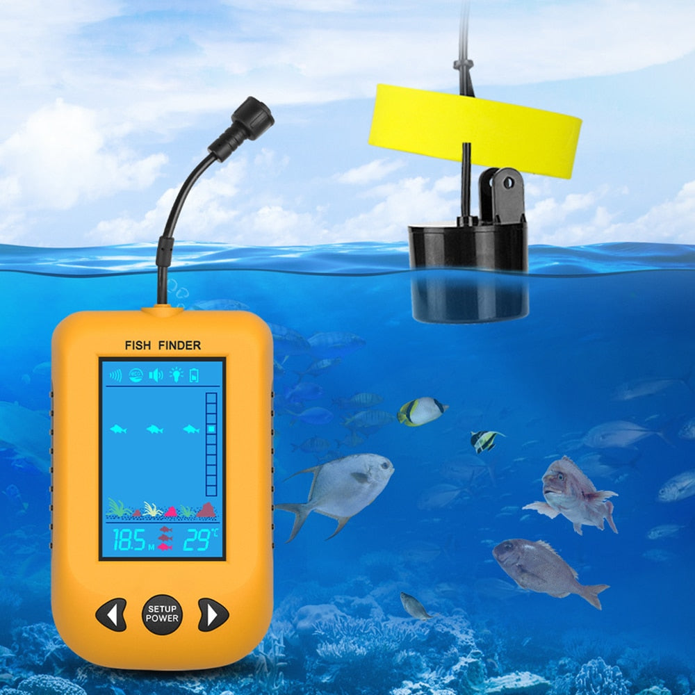 Portable Fish Finder with Sonar Transducer