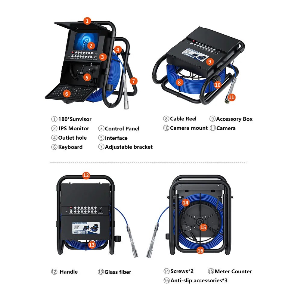 23MM DVR Counter Endoscope Inspection Camera