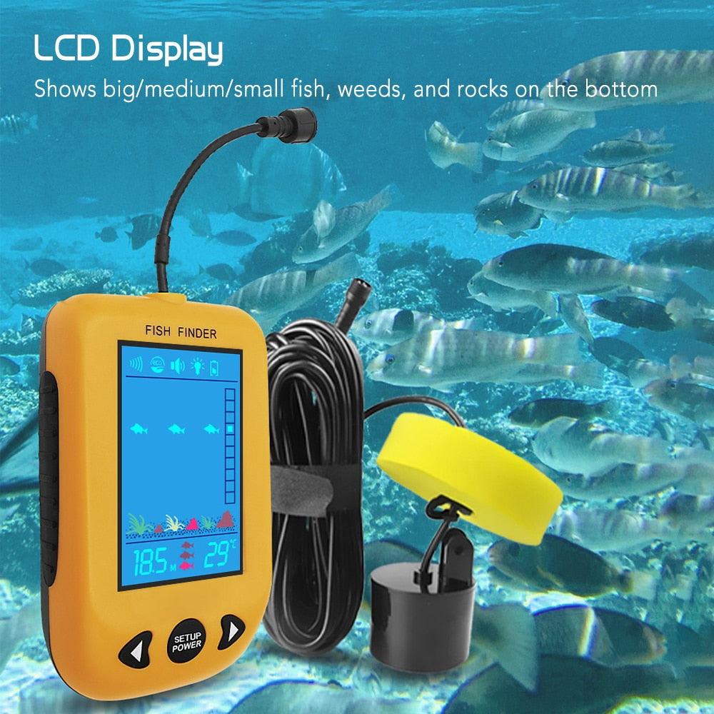 Portable Fish Finder with Sonar Transducer