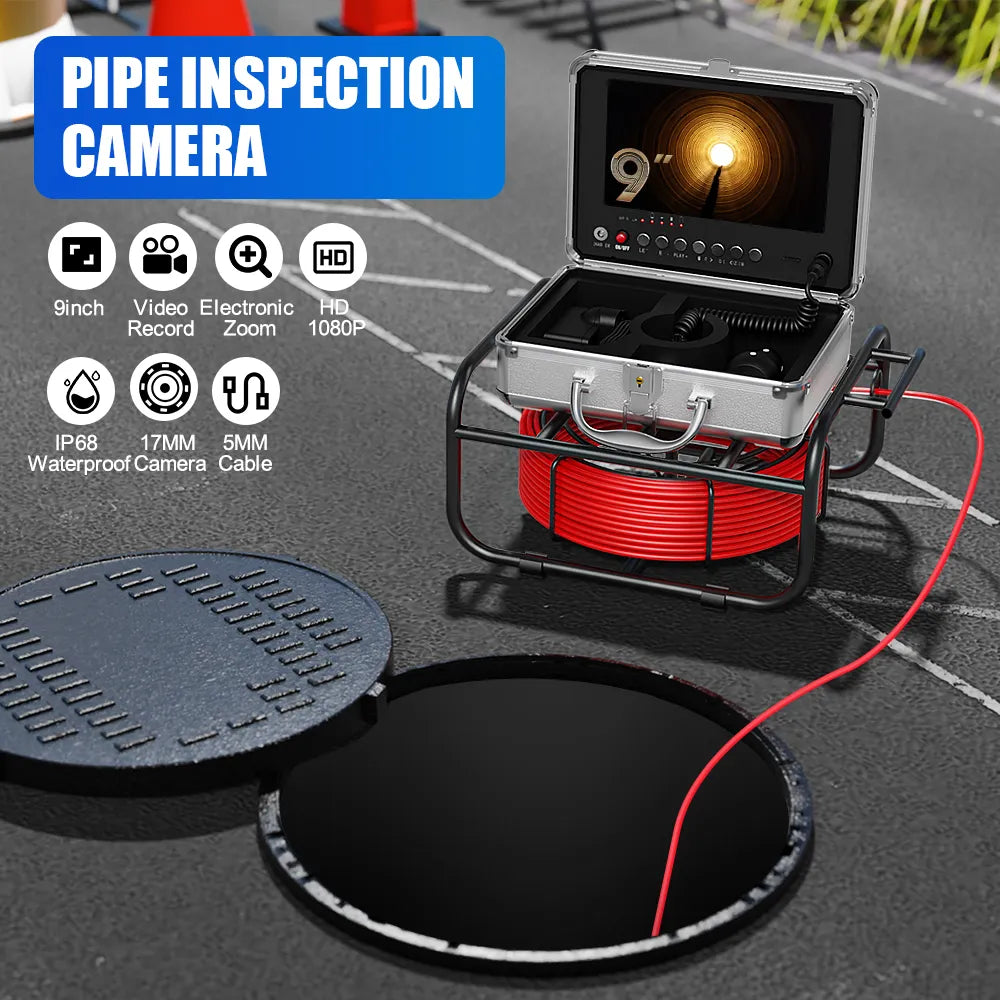 Pipe Inspection Camera with 9inch16GB DVR