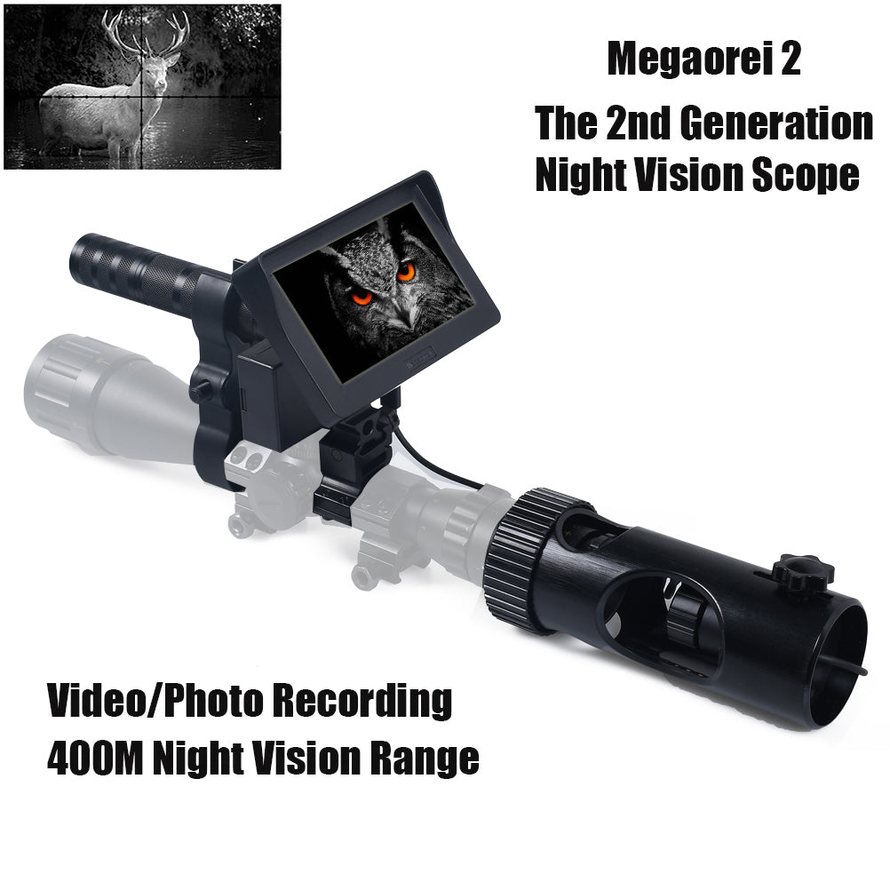 Hunting Night Vision IR Optics Riflescope Camera with 850nm Infrared LED Display