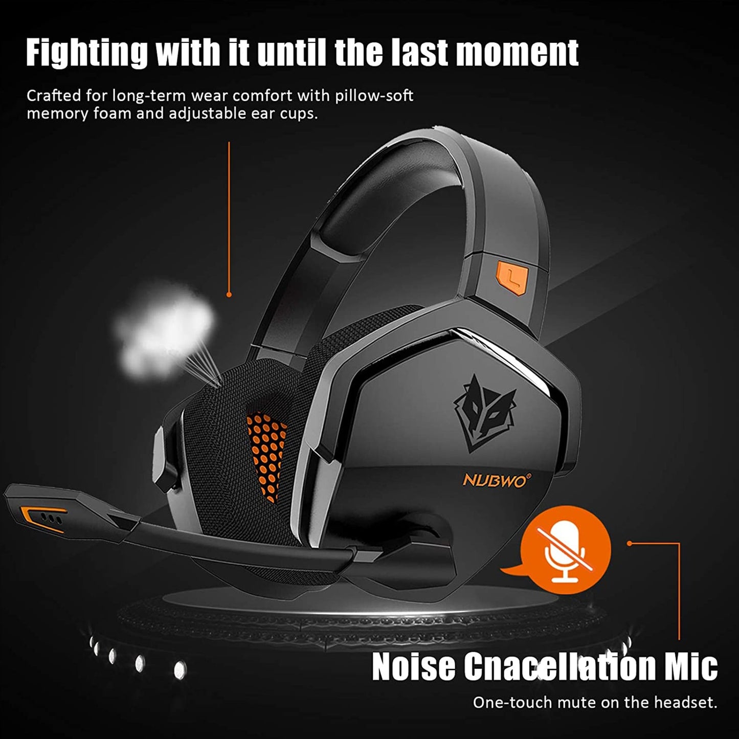 NUBWO G06 Wireless Gaming Headset  with Mic