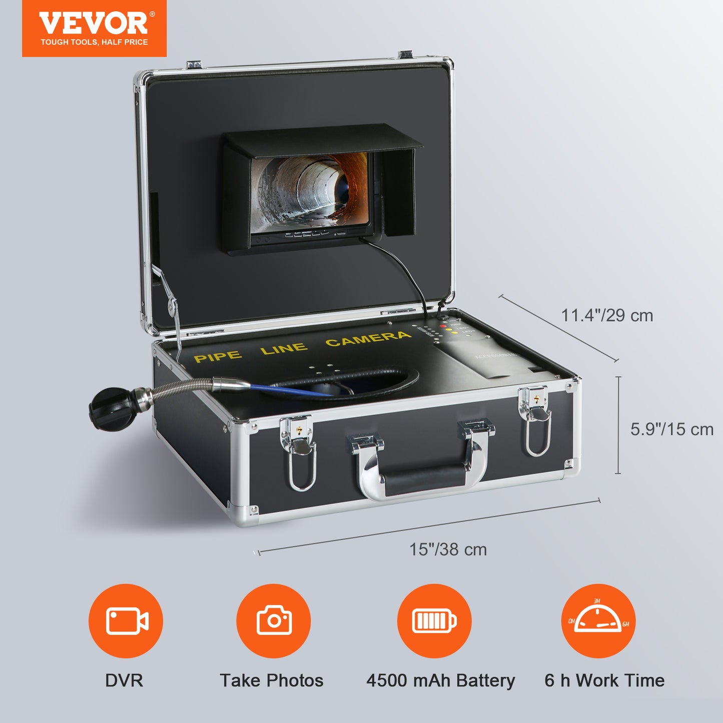 VEVOR Waterproof Pipeline Inspection Camera