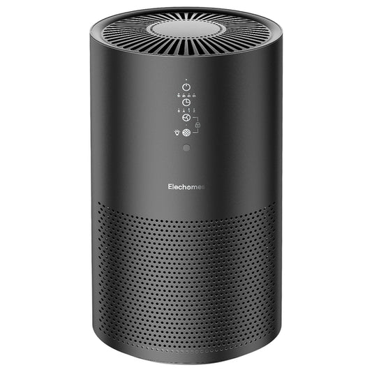 Elechomes K02-U22GE-02 Smart Sensor 50-Watt HEPA Air Purifier with LED Status Light (Black)