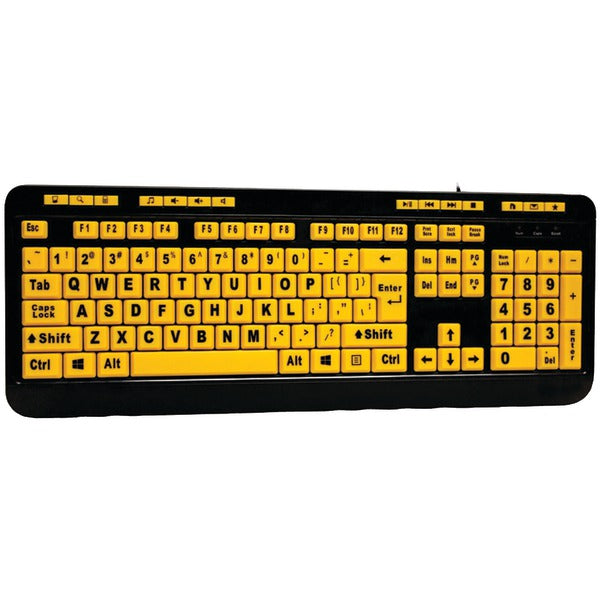 Adesso AKB-132UY EasyTouch 132 Luminous Large-Print Desktop Keyboard