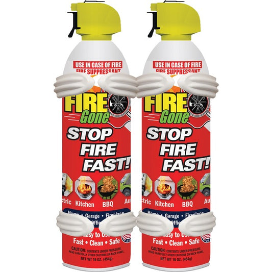 Fire Gone 2-FG-7209 Fire Suppressants with Bracket, 2 pk