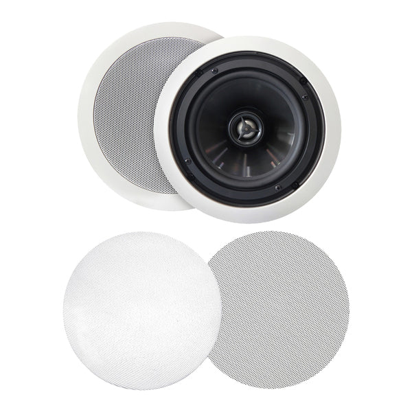 BIC America MSRPRO6 Muro MSR-PRO6 Outdoor 125-Watt-Continuous-Power 6.5-In. In-Ceiling Speaker with Pivoting Tweeter, 2 Count