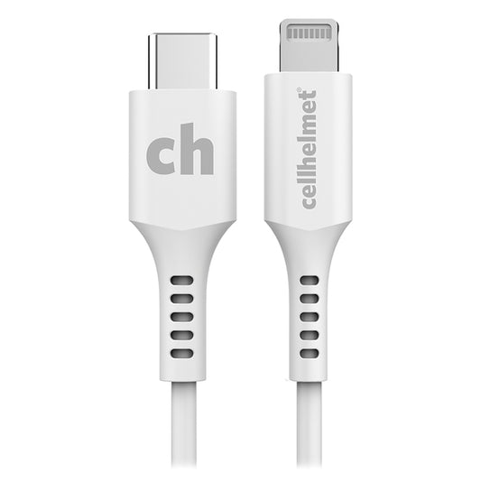 cellhelmet CABLE-R-LIGHT-TYPE-C-1 Charge and Sync USB-C to Lightning Round Cable (1 Foot)