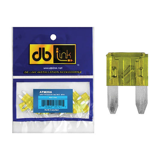 DB Link ATM20A ATM Mini Fuses, 25 pk (20 Amps)