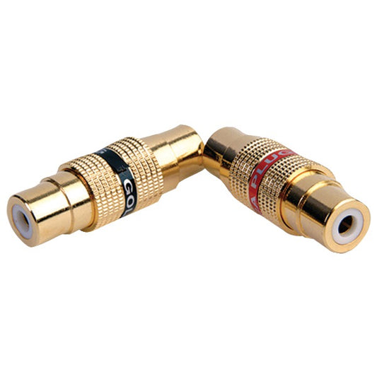 DB Link BF106 RCA Female-to-Female Gold-Finish Metal Left-and-Right Barrel Audio Connectors, Pair, BF106