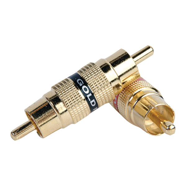 DB Link BM105 RCA Male-to-Male Gold-Finish Metal Left-and-Right Barrel Audio Connectors, Pair, BF105