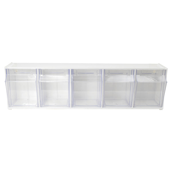 Deflecto 20503OP Interlocking Multi-Bin Storage Organizer (5 Bins)