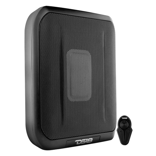 DS18 SQBASS68 SQBASS68 Under-Seat 6-In. x 8 In. 600-Watt-Max Amplified Subwoofer with Bass Remote