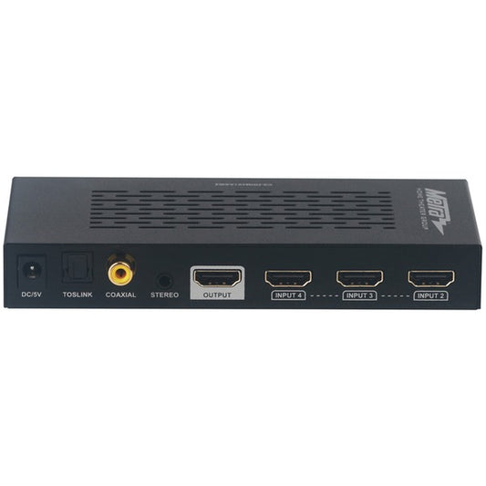 Metra CS-HDM4X1ASW4 4K HDMI Switch with 4 Inputs, 1 Output and Audio Breakout