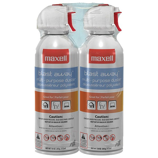 Maxell 190026 - CA4 Blast Away Multipurpose Canned Air Dusters, 10 Oz. (2 Pack)