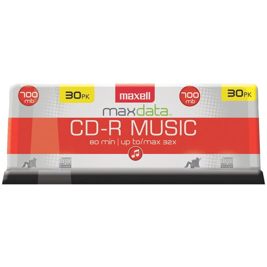 Maxell 625335 CD-R Music 32x 80-Minute Blank Discs on Spindle (30 Count)