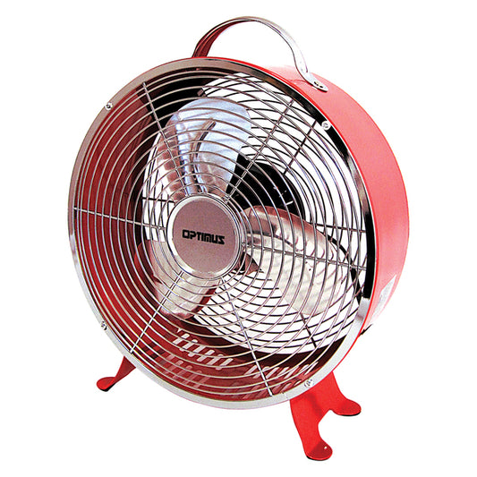 Optimus F-6310RD F-6310 2-Speed 50-Watt 10-In. Portable Retro Drum Fan (Red)