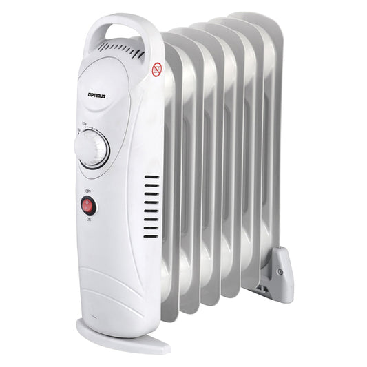Optimus H-6003 H-6003 700-Watt Mini 7-Fin Portable Oil-Filled Radiator Heater with Thermostat