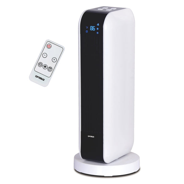 Optimus H-7319 H-7319 2-Setting 1,500-Watt-Max 17-In. Oscillating Ceramic Tower Heater with Remote