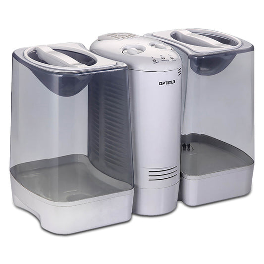 Optimus U-32030 U-32030 520-Watt 3.4-Gal. Portable Warm-Mist Humidifier with Wicking Vapor System and Dual Water Tanks