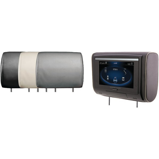 Power Acoustik HDVD-94 9" LCD Universal Headrest with DVD Player, IR & FM Transmitters, & 3 Interchangeable Skins (DVD Player)