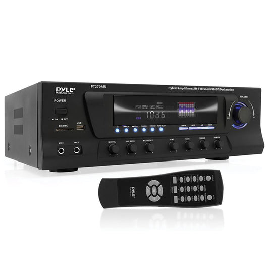 Pyle PT270AIU 30-Watt Stereo AM/FM Receiver with Dock for iPod