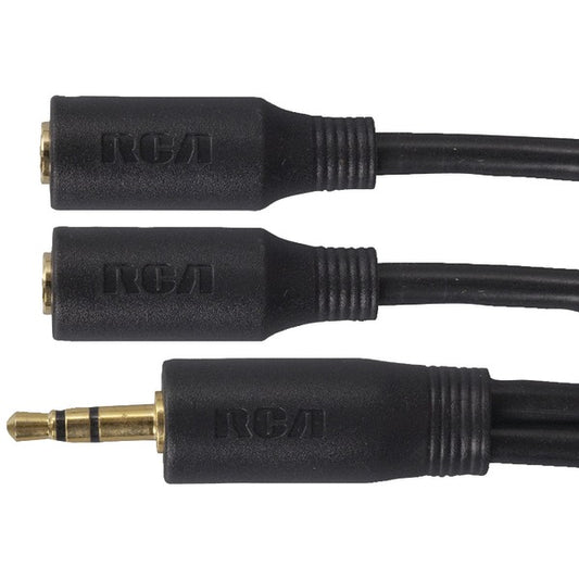 RCA AH202DE 3.5mm Stereo Headphone Y-Adapter