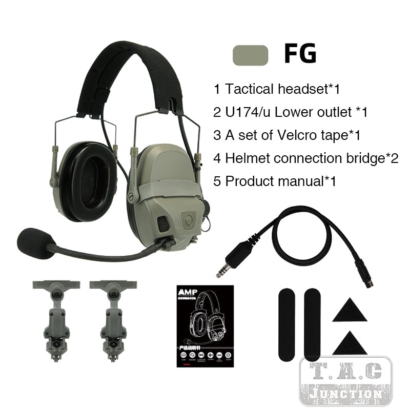 FCS-Tactical  AMP Noise Reduction Aviation  Headset