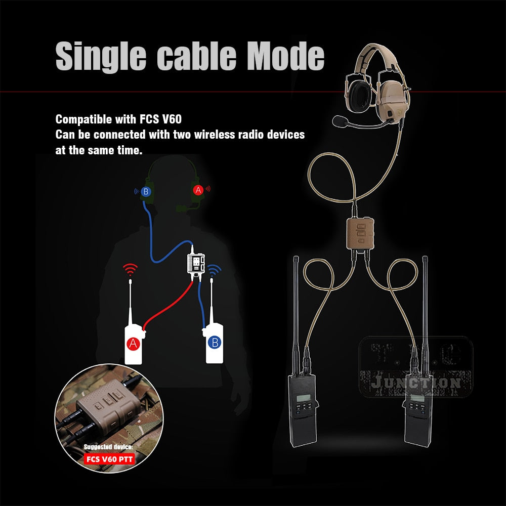 FCS-Tactical  AMP Noise Reduction Aviation  Headset