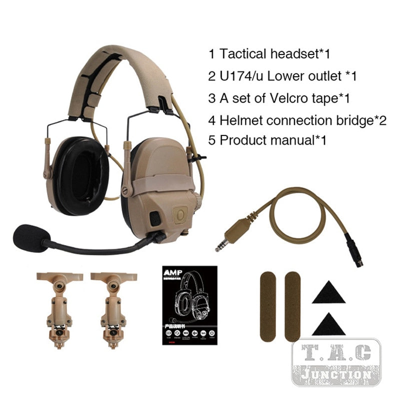 FCS-Tactical  AMP Noise Reduction Aviation  Headset