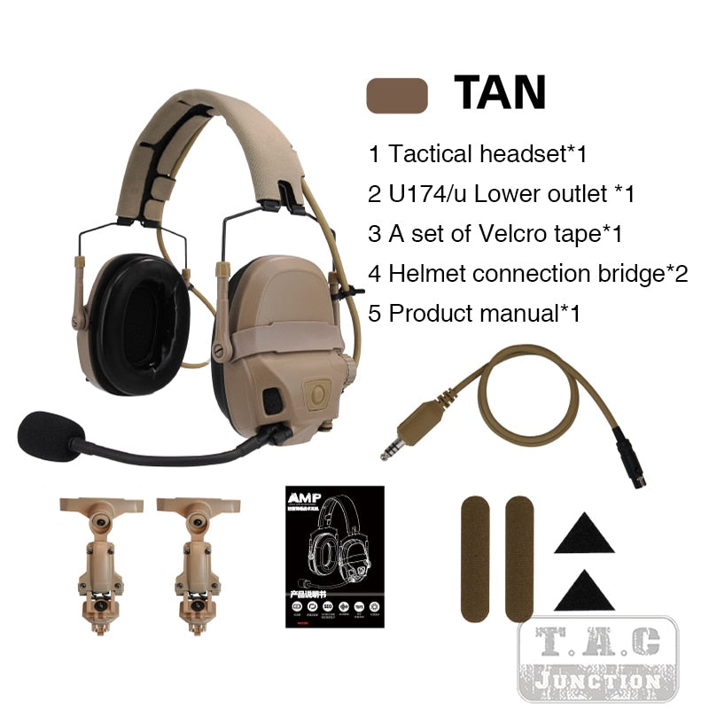 FCS-Tactical  AMP Noise Reduction Aviation  Headset