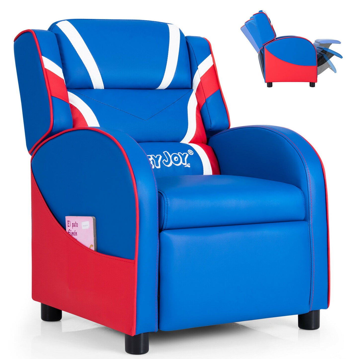 Costway Kids Recliner Gaming Chair with Side Pockets