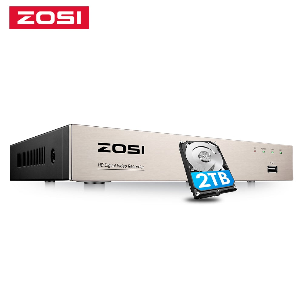 ZOSI 1080P 8 CH  DVR  2MP CCTV Video Recorder Hybrid Cam Security System