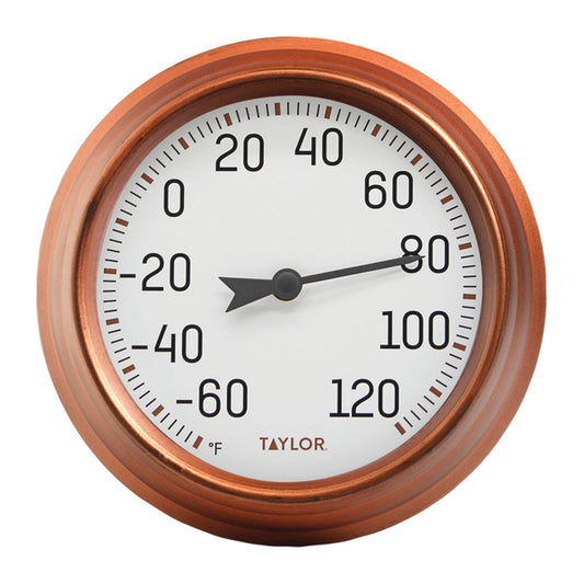 Taylor Precision Products 4551 8.5-In. Decorative Thermometer with Copper Finish