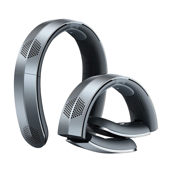 TORRAS X00FG2001 Portable Neck Fan, COOLITE Foldable Wearable Fan Bladeless 4,000 mAh Rechargeable (Cyber Gray)