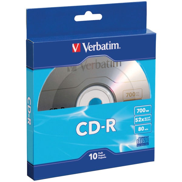 Verbatim 97955 700MB 80-Minute CD-Rs with Branded Surface, 10 pk