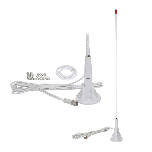 Tram 1650-HC Marine CB 3-Foot Fiberglass Antenna with RG58 Cable and PL-259 Connector