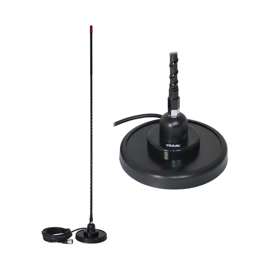 Tram 3-M-B-HC 1,500-Watt 26 MHz to 29 MHz 3-Foot Black Fiberglass Whip CB AM/FM/SSB Magnet-Mount Antenna Kit with 5-Inch Magnet Mount, RG58 Coaxial Cable, and PL-259 Connector