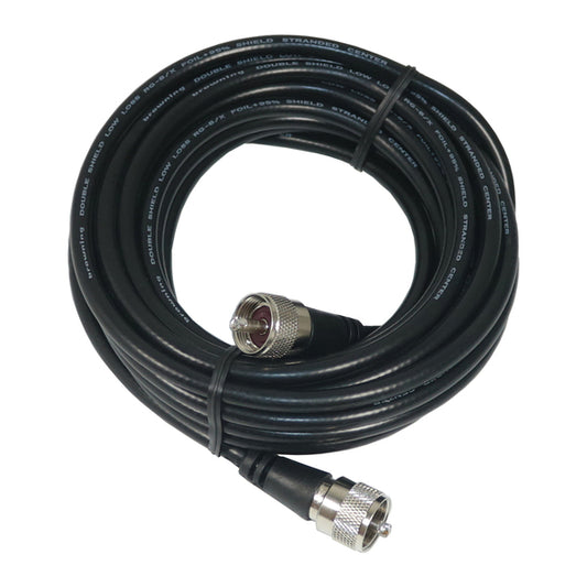 Browning BR-8X-18 Heavy-Duty CB Antenna Coaxial Cable Assembly with Preinstalled UHF PL-259, 18 Feet