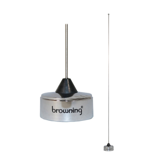 Browning BR-PT152 200-Watt Pretuned 152 MHz to 162 MHz Tunable Nut-Type UHF Antenna with NMO Mounting