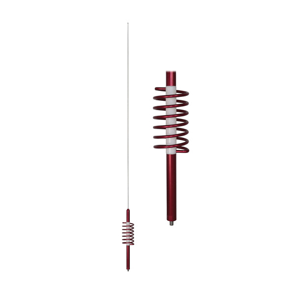 Tram WC-6-R WC-6 2,000-Watt WILDCAT Trucker CB Antenna with 6-In. Anodized Aluminum Shaft with Extremely Low SWR and Long-Distance Transmit and Receive (Red)