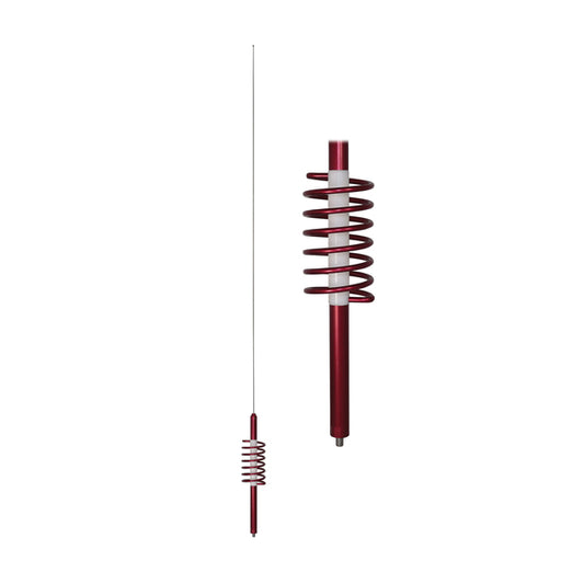 Tram WC-6-R WC-6 2,000-Watt WILDCAT Trucker CB Antenna with 6-In. Anodized Aluminum Shaft with Extremely Low SWR and Long-Distance Transmit and Receive (Red)